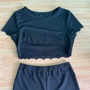REALLY CUTE BLACK CO-ORD SET